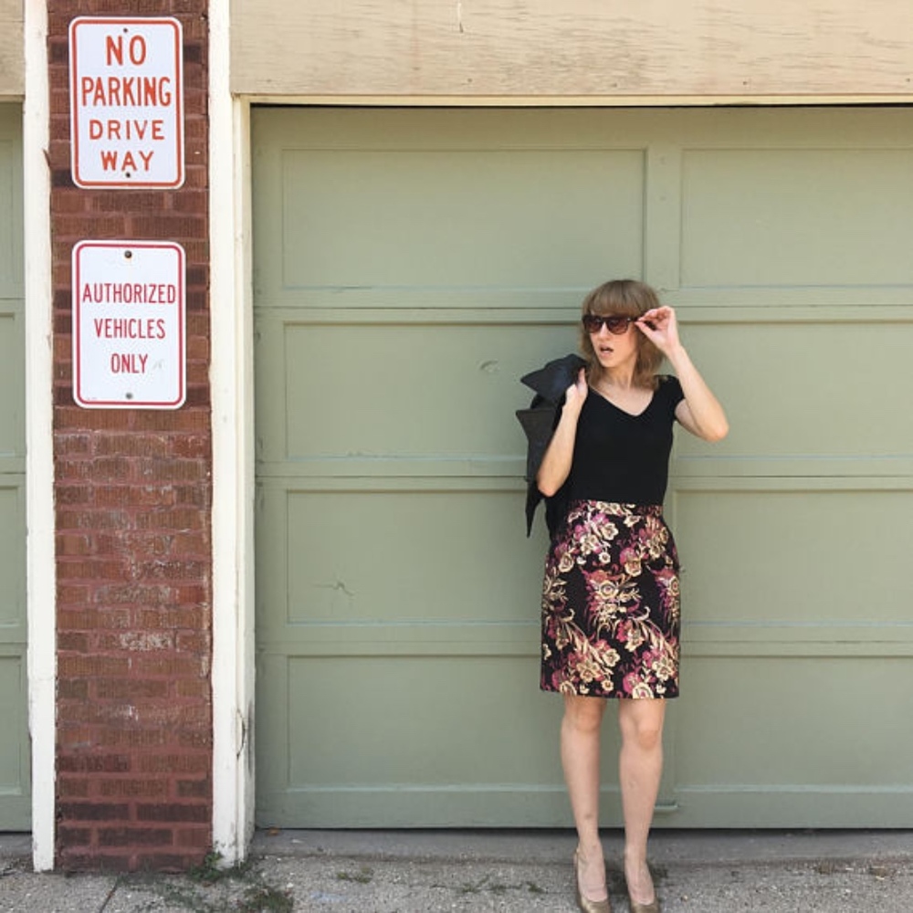 Vintage 1980's Bold Embroidered Mini Skirt